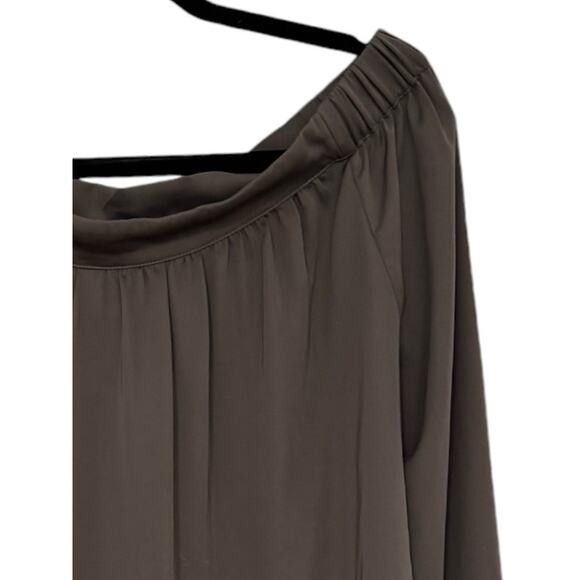 2/$30 L'Academie M Gray Mushroom Off Shoulder Blouse Open Back BEEHIVESALE230 - Picture 6 of 11